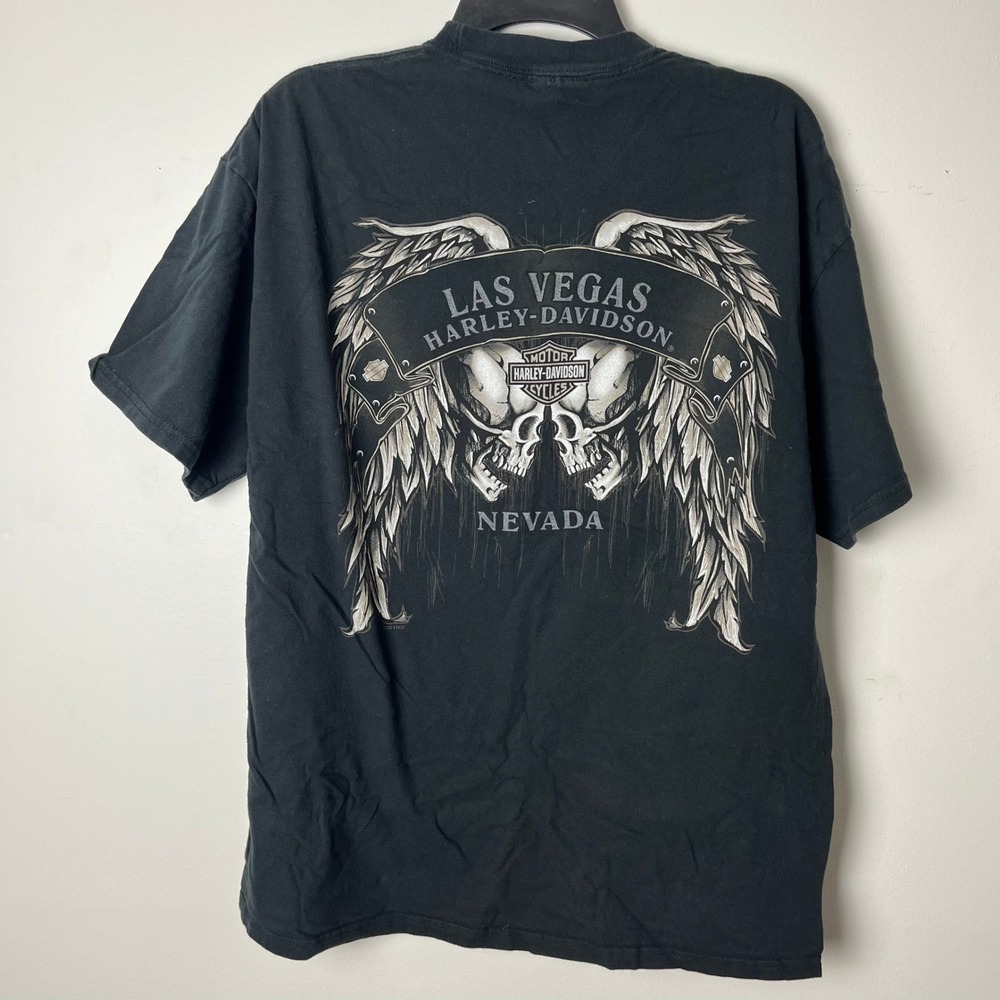 Harley-Davidson T-Shirt Mens XL Pinup Girl Graphic Short Sleeve Black Vintage - Picture 3 of 16
